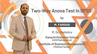 Two-Way ANOVA Test in SPSS - Urdu/Hindi - M. Farooq - HOD-KGS - IoBM - Data Analysis