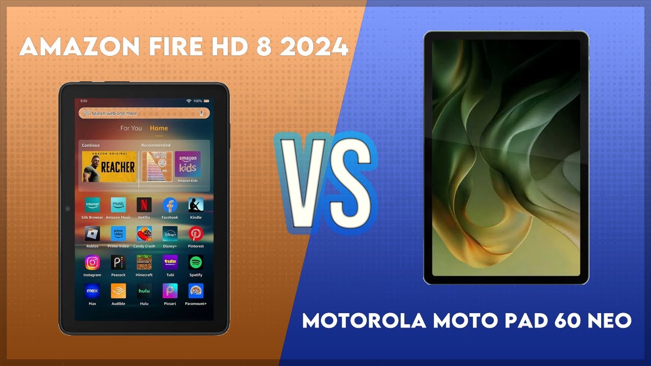 Amazon Fire HD 8 2024 vs Motorola Moto Pad 60 Neo Comparison