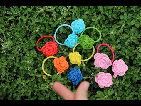 Móc hoa làm dây cột tóc/kẹp/ hoa cài áo/crochet Flowers/PNKT