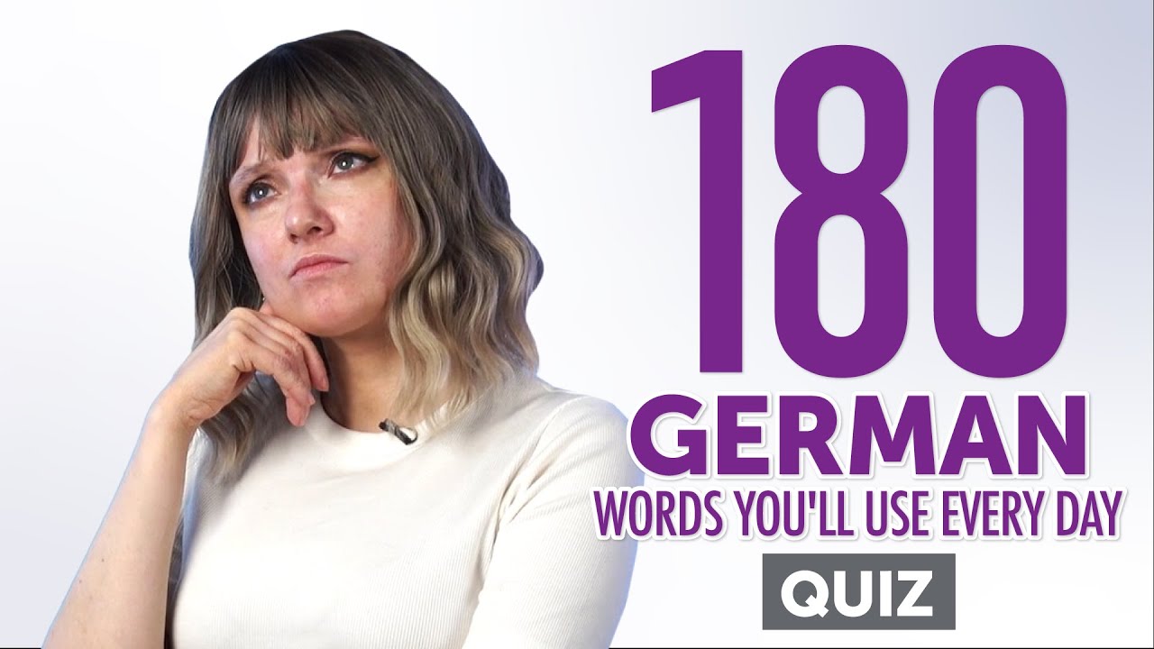 Quiz | 180 German Words You'll Use Every Day - Basic Vocabulary #58 ...