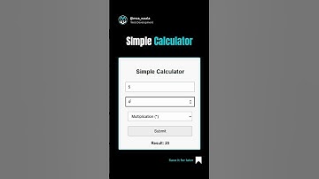 Simple Calculator Using Html Css and Javascript #calculator #javascriptcalculator