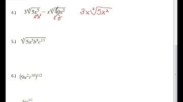 7.2 Simplifying Radical  Expressions Involving Variables