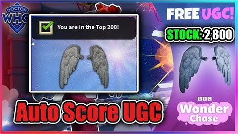 [UGC LIMITED] Wonder Chase Script - Auto Score UGC (Weeping Angel Wings)