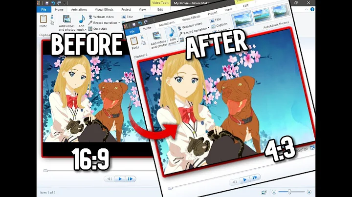 How I Turn My 4:3 photo to 16:9 for Windows Movie Maker