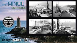 The Minou Lighthouse, Brittany,  2130 in 1H Concept Art Timelapse