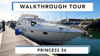 Princess 56 - Walkthrough Tour - Huge living space makes this Princess 56 a brilliant boat!