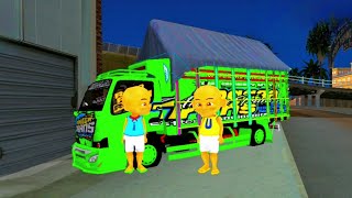 Upin dan Ipin Jadi Supir Truk Oleng Telolet Seharian Full 🤣😆 ELTIVISION