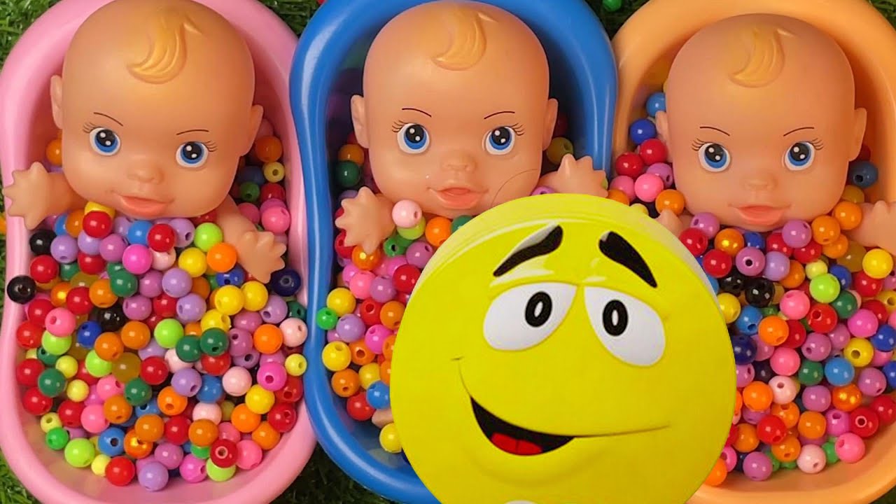 Full of 3 Rainbow BathTubs Candy with M&M's & Magic Slime Cutting Video