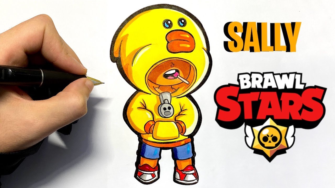 How To Draw Sally Leon Brawl Stars Youtube - how to draw leon in brawl stars