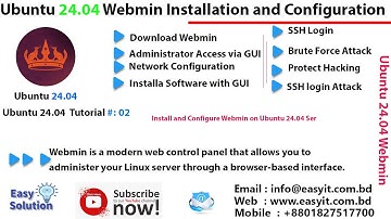 Install and configure Webmin on Ubuntu 24. 04 | Part: 02 | Easy Solution