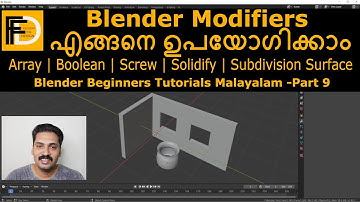 How to use Blender Modifiers  Blender Beginners tutorial Malayalam - Part 9