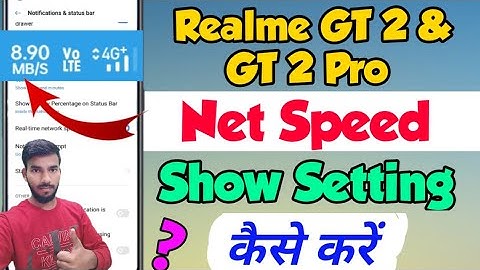 Realme GT 2 me Network Speed kaise show kare | Realme GT 2 pro net speed | Realme gt 2 network Speed