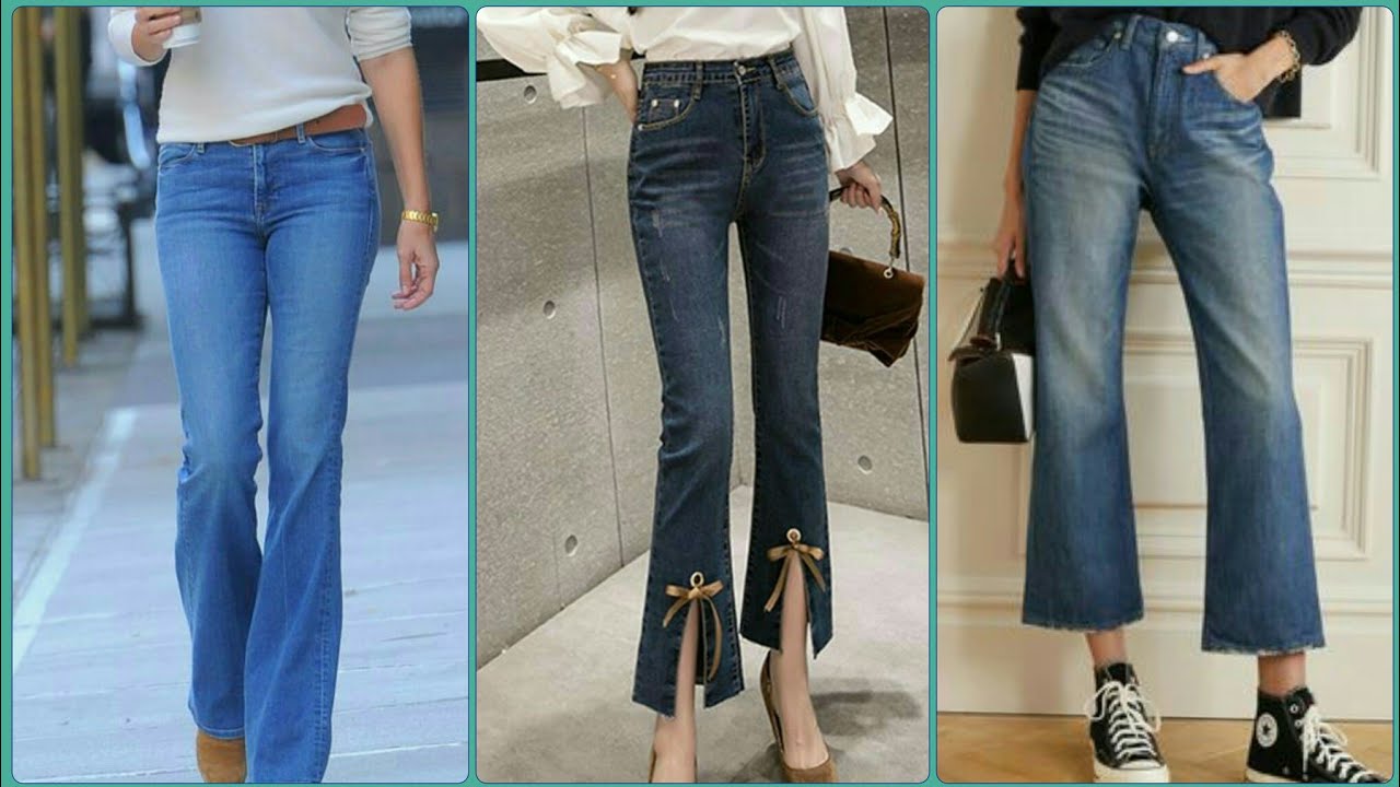 Stylish and unique bootcut Jeans Designs And Ideas For Girls - YouTube
