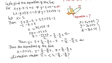 Calc III: equation of plane given a point and perpendicular the line of intersection of planes