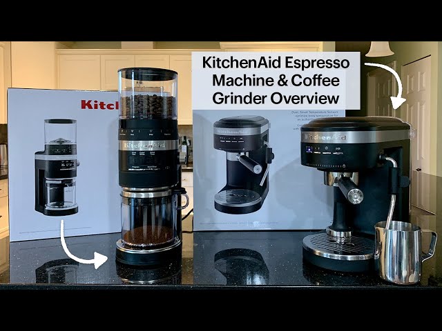 KitchenAid Matte Black Espresso Machine and Burr Grinder Set + Reviews