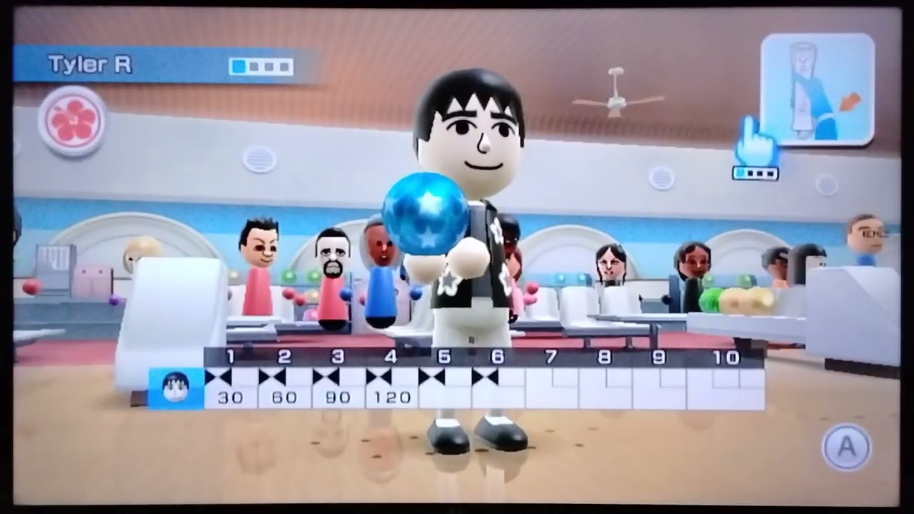 Wii Sports Resort standard bowling game - 300 PERFECT score 