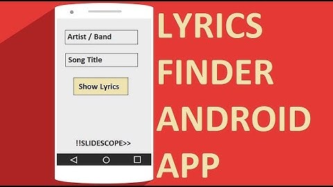 Creating a Lyrics Finder Android App with JSON Api Part 1 / 2