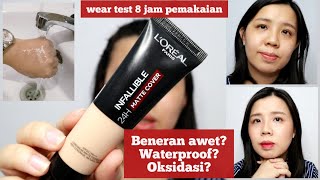 MAYBELLINE FIT ME MATTE & PORELESS 24 HR OIL CONTROL POWDER FOUNDATION | SWATCH SEMUA SHADE !