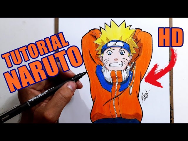 Como desenhar o NARUTO criança (Clássico) passo a passo, fácil e rápido 