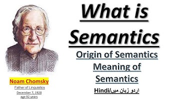 Semantics Definition in linguistics in Urdu/Hindi l Origin of Semantics