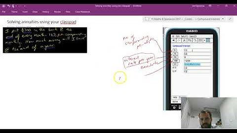 Solving annuities using your classpad