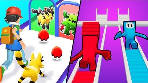 Monster Squad Rush | Bridge Race Online / All Level Gameplay: Android,iOS