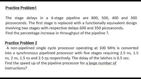 Pipeline Practice Problems Set 1/Computer Organization and Architecture