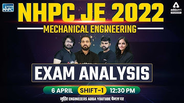 NHPC JE 2022 Analysis | NHPC JE Mechanical Analysis | NHPC JE Answer Key & Expected Cut off