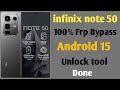Infinix note 50 x6858 frp bypass By unlock tool gsmshah