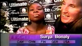 Surya Bonaly 95/96 ultimate 4 free skate against Lu Chen only 3 triples she lost added 2 jumps omg