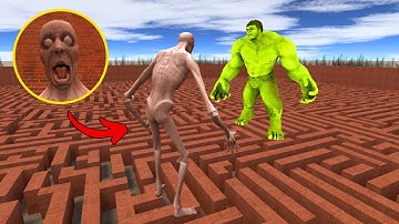 GIANT SCP 096 VS HULK IN MAZE PART 2 In Garry