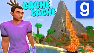 CACHE CACHE ÎLE VOLCANIQUE !! (GMOD Map Minecraft)