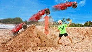 RC CAR BEACH JUMP!!