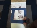 Painting the White oak tree with encaustic wax, a torch, and gelli plate printing leaves