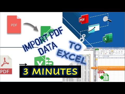 IMPORT PDF DATA INTO MICROSOFT EXCEL - YouTube