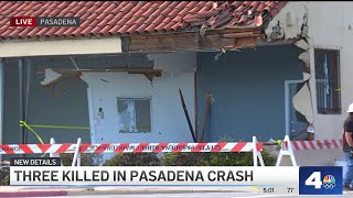 Three killed and three injured in Pasadena crash