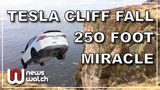 Tesla Falls 250 feet off Cliff Miracle | CNN NEWS | 04-01-2023