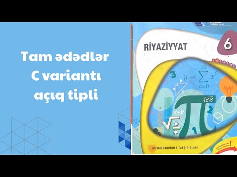 Tam ədədlər  C variantı açıq tipli 6-cı sinif riyaziyyat dim testi seh 56