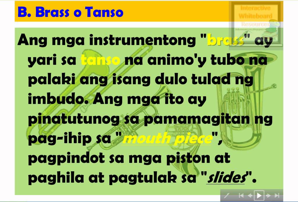 Mga Instrumentong Bumubuo ng Banda - Interactive Music Lesson Module