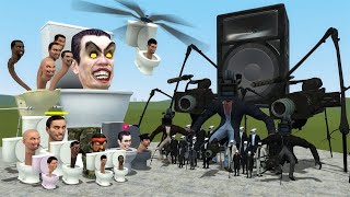 NEW CAMERAMAN FAMILY VS SKIBIDI DOP DOP TOILET FAMILY In Garry's Mod!?