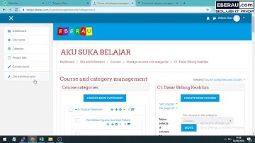 Upload Course Moodle 3.9 dari File csv (Excel)