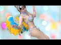 【サンバパレード】 ヤバい天使!女子大生ウニアン 美人 水色と黄色の羽 大学生 民家園通り 2022 2
