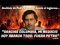 Pablo escobar habla desde el infierno gracias colombia mi negocio hoy abarca todo fuera petro