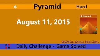 Microsoft Solitaire Collection | Pyramid Hard - August 11, 2015 | Daily Challenges