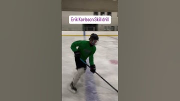 Ice hockey skills drill. Find the puck through traffic and get to open space before you shoot