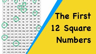 What Are The First 12 Square Numbers?