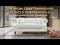 Luxury Chesterfield Style Loveseat Sofa | Elegant Cream Tufted Couch for Modern Homes (USA & uk)🇬🇧