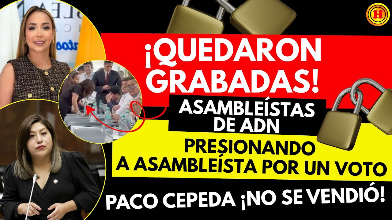¡QUEDARON GRABADAS! Inés Alarcón y Yadira Bayas presionando a asambleísta por votos.