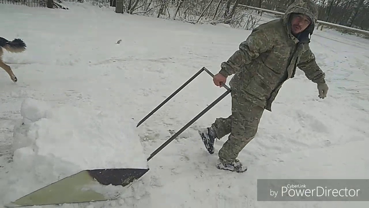 Самодельная лопата для уборки снега - YouTube