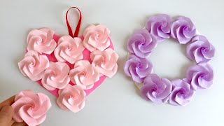 【ペーパーフラワー】ツイストローズの壁飾り 【Paper Flower】 Twist Rose Wall Decoration